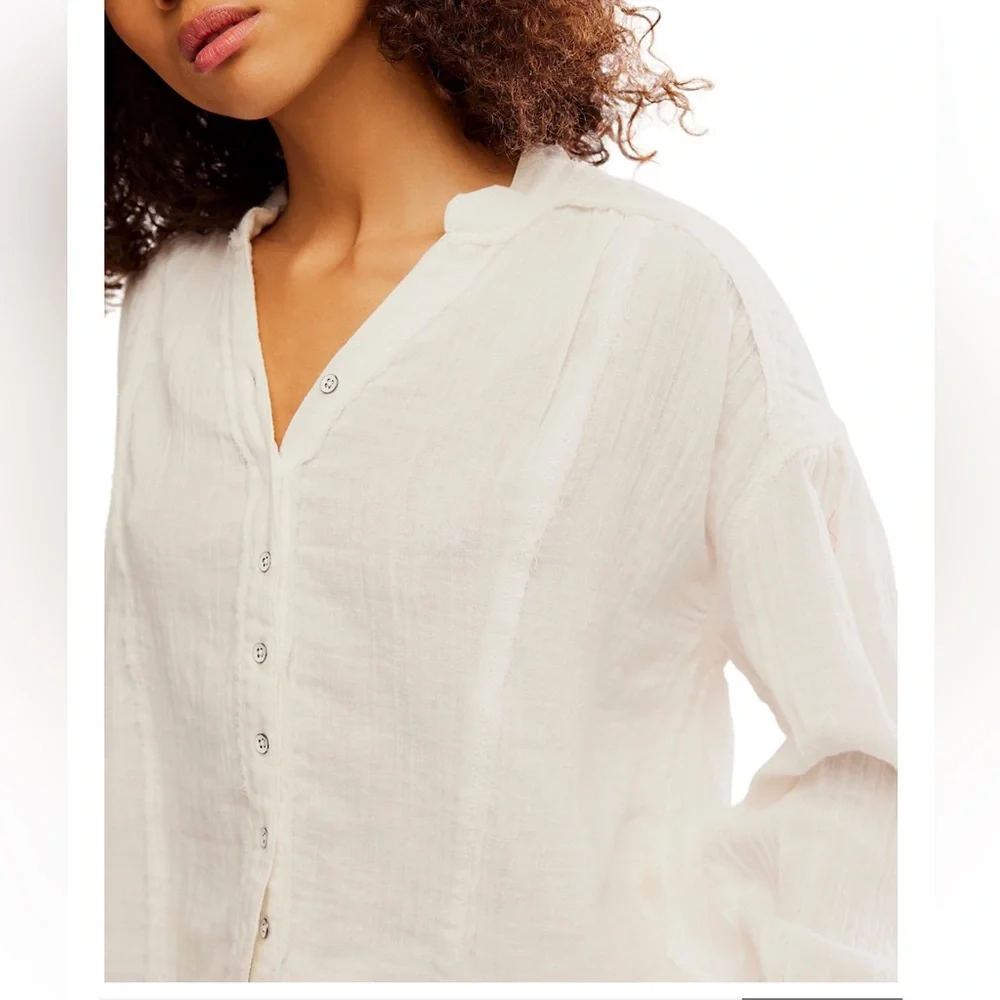 Free People Valley Double Cloth‎ Shirt, Size SMALL